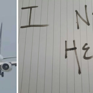 Flight attendant finds secret note in airplane toilets that reads “I need help” – immediately calls police