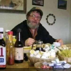 An old man was eating at a truck stop when three rough-looking bikers walked in.