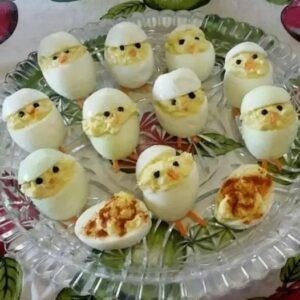 EASTER CHICK DEVILED EGGS