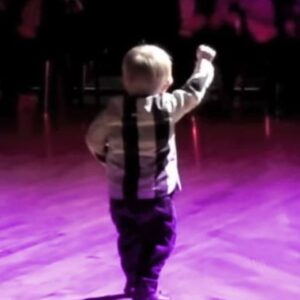 When a toddler hears his favorite Elvis song, he rushes to the dance floor, making the King PROUD.