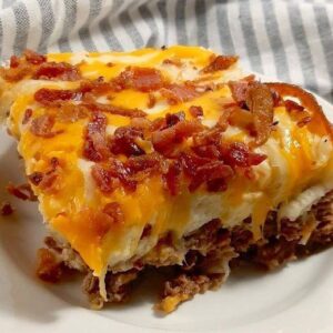 Cowboy Meatloaf and Potato Casserole