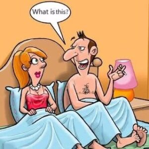 Joke of the day: A woman is sitting bed with her lover