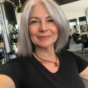 MY WIFE WENT TO THE SALON BUT CHOSE TO KEEP HER AWFUL GRAY HAIR