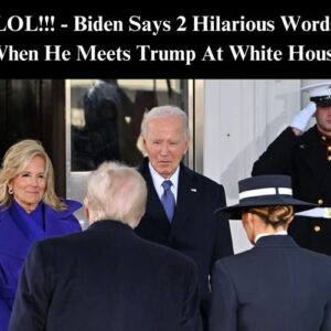 Biden Says 2 Hilarious Words When He Meets Trumps At White House