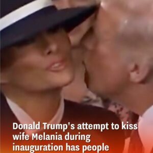 Donald Trump’s attempt to kiss wife Melania during inauguration has people very confused