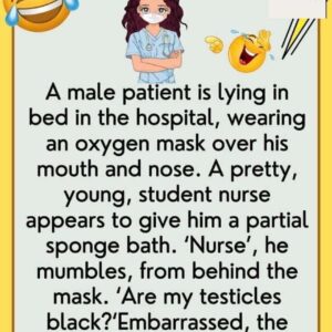 A Male Patient is Lying in Bed in The Hospital