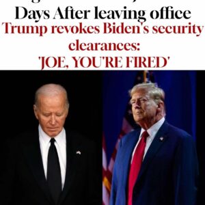 JUST IN: President Donald Trump announced he is revoking former President Joe Biden’s security clearances and blocking his access to intelligence briefings.