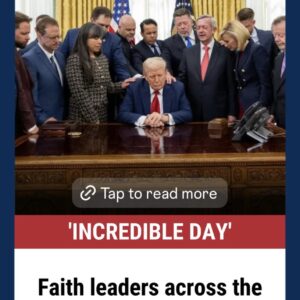 Faith leaders gather around Trump to pray in Oval Office: ‘incredible day’