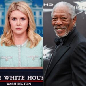 Karoline Leavitt was mercilessly lectured by Morgan Freeman on the topic of R@CIST and INEQU@LITY on live TV! When she tried to defend her point of view, Morgan Freeman responded with words so sharp and profound that it made her speechless. This tense moment left the audience “holding their breath” and caused a storm on social media with a series of heated debates!