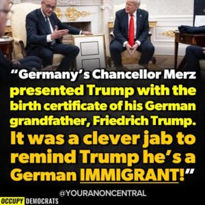 JUST IN / Germany Chancellor and President Trump