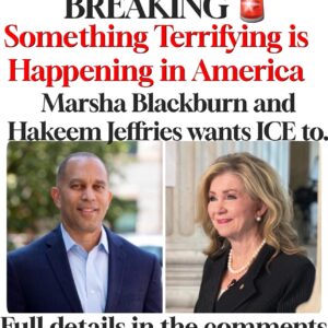 Something Terrifying is Happening in America Marsha Blackburn and Hakeem Jeffries wants ICE to.