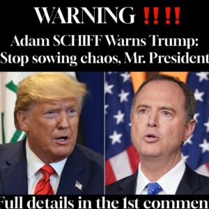 BREAKING / California Senator Adam Schiff to President Trump: “Stop sowing chaos, Mr. President, and do your job.”