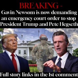 BREAKING – Gavin Newsom is now demanding an emergency court order to stop President Trump and Pete Hegseth