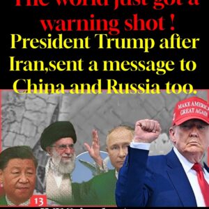 The world just got a warning shot ! President Trump after Iran,sent a message to China and Russia too !!
