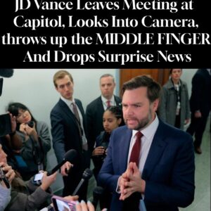 (PHOTO) JD Vance Leaves Meeting at Capitol, Looks Into Camera, throws up the MIDDLE FINGER And Drops Surprise News