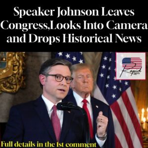 Speaker Johnson Leaves Congress,Looks Into Camera and Drops Historical News