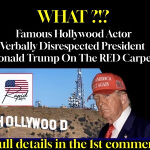 Famous Hollywood Actor Verbally Disrespected President Donald Trump On The RED Carpet.