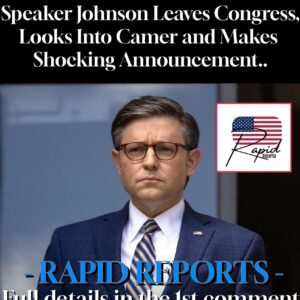 JUST IN / Speaker Johnson Leaves Congress, Looks Into Camer and Makes Shocking Announcement..