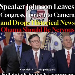 Speaker Johnson Leaves Congress, Looks Into Camera and Drops Fistorical News Obama Should Be Nervous