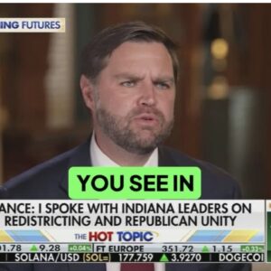 JUST IN: VP Vance CONFIRMS he went to Indiana to talk redistricting-says the only way to fight Democrat gerrymandering is to redistrict “AGGRESSIVELY.”